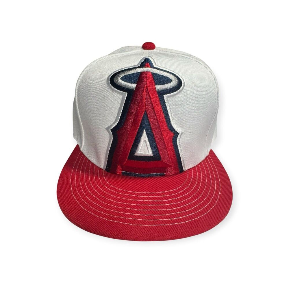 Los Angeles Angels Mike Trout Hat Red White Snapback Adjustable
